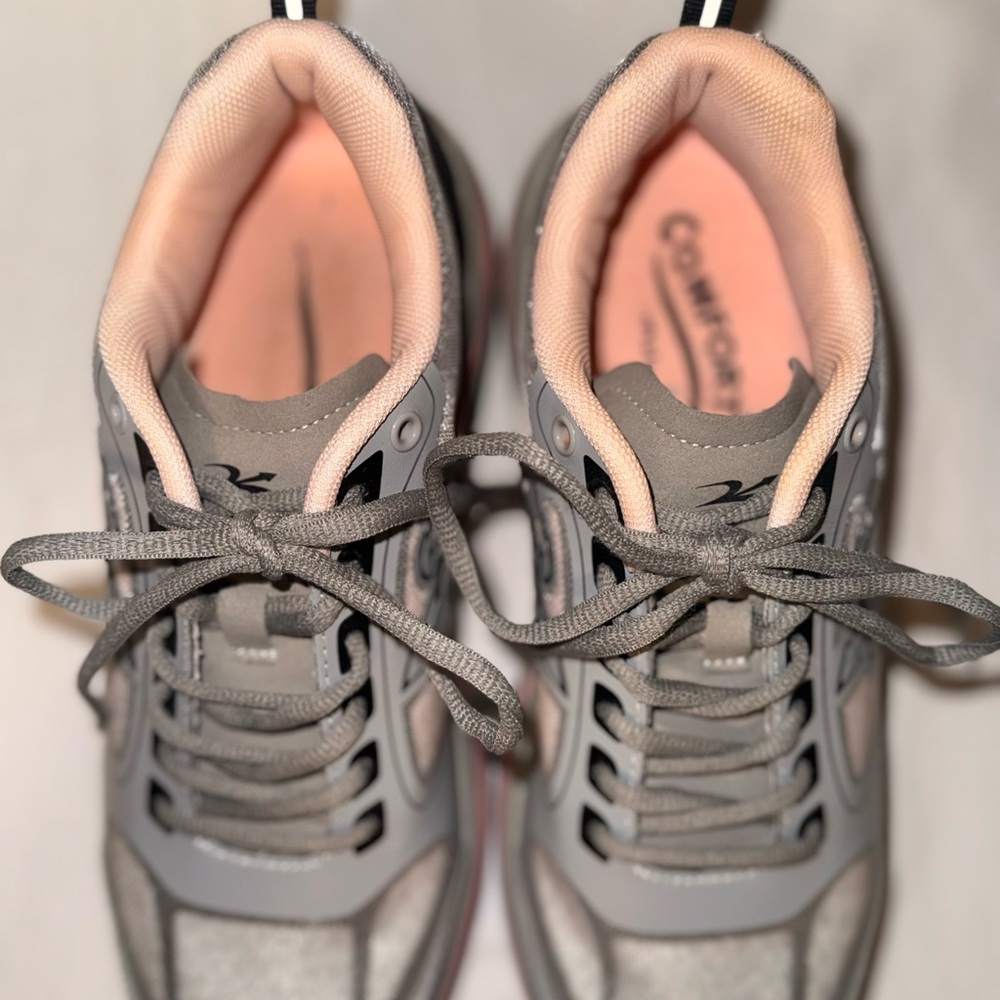 Gravity Defyer Gdefy Women’s Walking Shoes Size 9 Gray Pink Orthopedic - Picture 5 of 11
